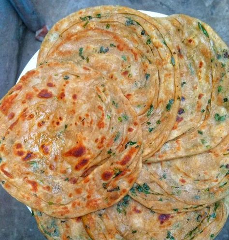 #palak lachha paratha Lacha Paratha, Lachha Paratha, Food Photography, Snapchat, Meat, Photography, Quick Saves