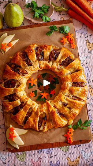 860K views · 17K reactions | If you’re looking for an appetizer for Easter brunch, here’s my pear, bacon and Brie wreath! 🍐 This is perfect for sharing and it’s a really pretty centerpiece to have on your table. The pear and Brie slices are topped with crumbled bacon and drizzled with apricot jam before being wrapped in crescent roll dough. It’s so good! I peel the rind off of my Brie because I prefer it that way, but you definitely don’t have to. I’ve previously been told that I should never set foot in France because I peeled the rind off of my Brie, so please rest assured is that I have not, in fact, gone to France yet. I need to make some dinner over here and then I’ll get to working on writing this recipe for you! If you’d like a link when it’s done, just comment below. Love you all! Pear Brie Apricot Wreath, Brie Pear Appetizer, Brie Wreath, Bacon And Brie, Crescent Rings, Christmas Appetizers Easy, Best Party Appetizers, Sliced Pears, Fig Recipes