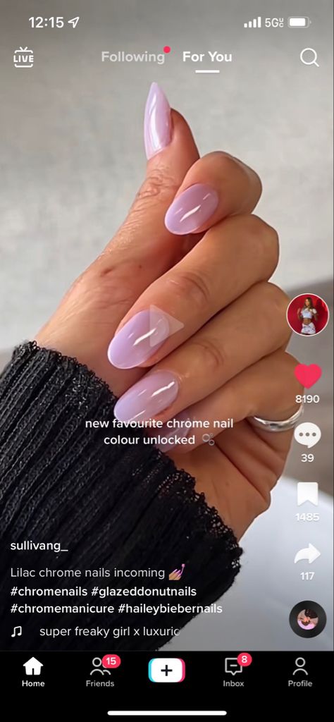 Lilac Chrome, Owl Nail Art, Owl Nails, Chrome Manicure, Lilac Nails, Minimal Nails, Make Up Inspo, Pretty Designs, Pastel Nails