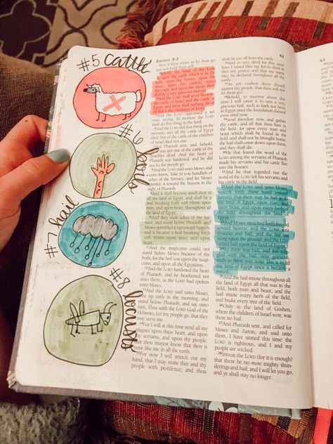 Exodus Bible Journaling, Journaling Drawings, Exodus Bible, 10 Plagues, Bible Doodles, Scripture Journal, Bible Drawing, Learn The Bible, Prayer Journals