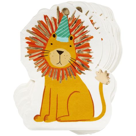 PRICES MAY VARY. Includes 1 pack of lunch napkins, 20 napkins per pack Features die-cut lion shape with gold foil accents Made with 3-ply quality napkin paper stock Perfect for serving lunch or desserts Matches the Party Animal paper tableware collection Two Year Bday Theme, Party Animal 2nd Birthday, Lion Birthday Party Ideas, Party Animals Birthday Theme, Animal Birthday Party Ideas, Party Animal Birthday Theme, Party Animal Invitation, Animal First Birthday, Lion Birthday Party