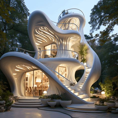 Curvy Buildings Architecture, Organic Shapes Architecture, Cocoon Architecture, Honeycomb Architecture, Biomorphic Architecture, Eco Friendly Architecture, Organic Building, Earth Sheltered Homes, Store Architecture