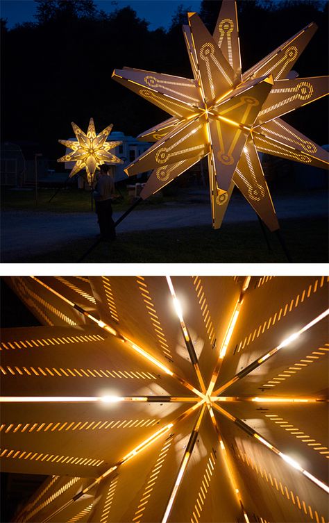 Starlight by Erich Remash, Jeremy Berglund, Don Peterson and Chad Ingle | Inspiration Grid | Design Inspiration Perspective Sculpture, Sculptural Installation, Egyptian Themed Party, Star Sculpture, Skateboard Pictures, Light Art Installation, Illustration Typography, Grid Design, Dream City