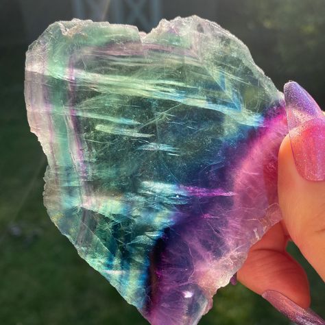 Rainbow Fluorite Slice Fluorite Aesthetic, Metaphysical Decor, Focus And Concentration, Amethyst Stalactite, Spiritual Decor, Rainbow Fluorite, Crystal Decor, Spiritual Gifts, Beautiful Rainbow