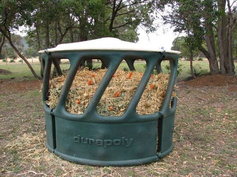 Some common questions answered about small hole round bale hay nets. Hay Hut, Round Bale Hay Feeder, Round Bale Feeder, Rope Bridle, Hay Feeder For Horses, Horse Feeder, Horse Farm Ideas, Horse Hay, Horse Dance