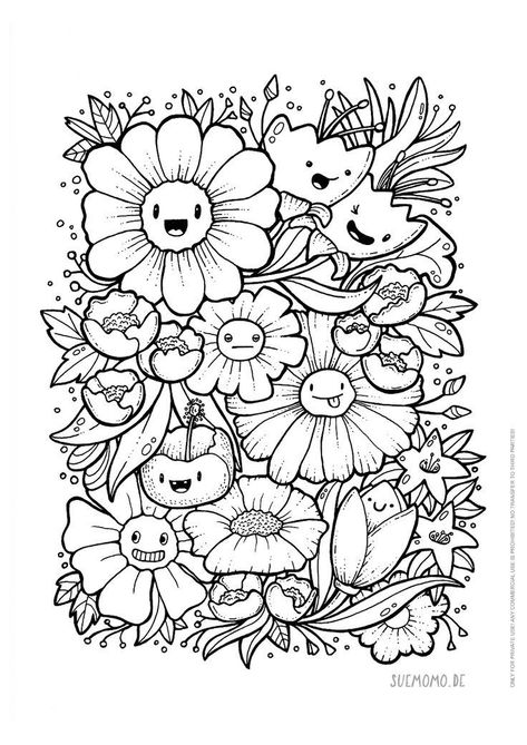 Adult Coloring Books Printables, Arte Doodle, Detailed Coloring Pages, Adult Coloring Book Pages, Cartoon Coloring Pages, Cool Coloring Pages, Doodle Art Designs, Coloring Book Art, Cute Coloring Pages