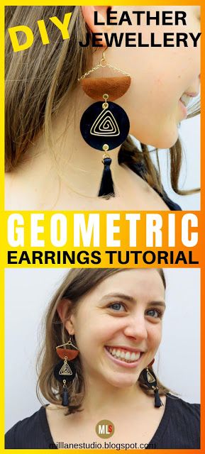 Ad: This year’s hottest DIY jewellery trend is leather earrings and you can easily make your own with Realeather Round Jewelry Shapes. This leather jewellery tutorial takes you through, step-by-step, how to turn basic leather shapes into bold statement earrings that will have everyone commenting on. #MillLaneStudio #statementearringsdiyhowtomake #leatherjewelrytutorials #geometricearringsdiy #leatherearringsideas #diyleatherearrings Leather Jewelry Tutorials, Tassel Jewellery, Jewelry Shapes, Jewellery Tutorial, Western Jewellery, Leather Jewelry Making, Jewellery Diy, Diy Leather Earrings, Leather Jewelry Diy