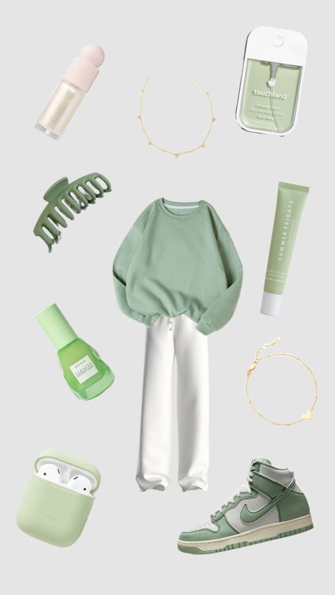 #fyp #popular #aethstetic #lightgreen #outfit #outfitinspo