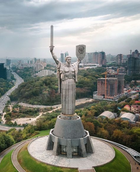 Motherland monumental sculpture in Kiev, Ukraine Monumental Sculpture, Kiev Ukraine, Kiev, Ukraine, Sculpture