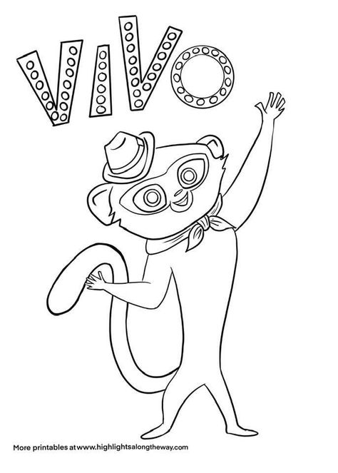 Vivo Free Printable Coloring Pages Vivo Movie, Zoo Pictures, Netflix Film, Free Printable Coloring Sheets, Disney Printables, Unicorn Bag, Manuel Miranda, Printable Coloring Sheets, New Netflix