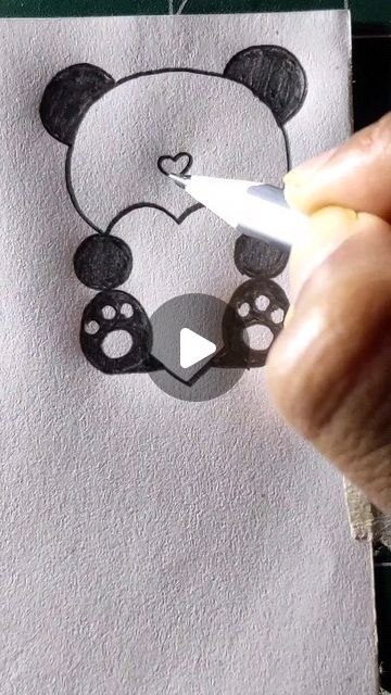 all about art on Instagram: "#reels" Cute And Easy Animals To Draw, Drawing Cute Animals Easy, Cute Panda Drawing Easy Step By Step, Quick Easy Sketches To Draw, How To Draw A Panda Easy, How To Draw A Cute Panda, Cute Stitch Drawings Easy, Panda Drawing Easy Step By Step, Hanging Monkey Drawing