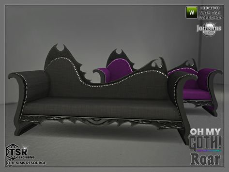 Sims 4 Cc Club Furniture, Sims 4 Cc Furniture Sofa, Goth Sims 4 Cc Furniture, Sims 4 Cc Furniture Goth, Sims 4 Goth Cc Furniture, Modern Gothic Furniture, Goth Couch, Sims 4 Cc Goth Furniture, Sims 4 Sofa