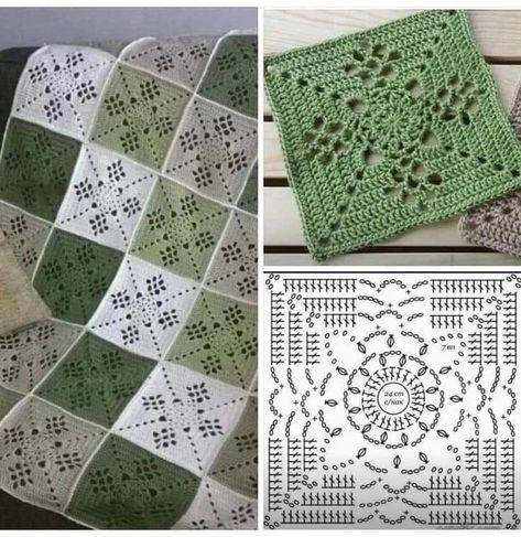 Quick Crochet Projects, Granny Square Crochet Patterns Free, Easy Patterns, Crochet Stitches Guide, Crochet Bedspread Pattern, Crochet Blanket Designs, Crochet Square Patterns, Quick Crochet, Crochet Motifs