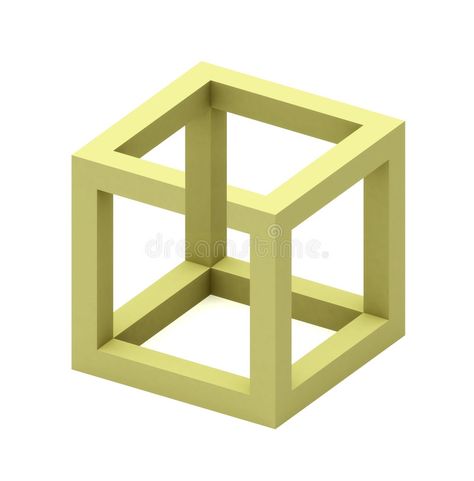 Impossible cube. Optical illusion rendering , #Ad, #cube, #Impossible, #Optical, #rendering, #illusion #ad Impossible Cube, Geometric Poster Design, Geometric Poster, Art Practice, Optical Illusion, Optical Illusions, Geometry, Stock Images Free, Stock Illustration