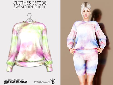 The Sims 4 CC - turksimmer - Clothing - The Sims Resource - Sims 4 Clothes - Clothes CC - Alpha Custom Content - Sims 4 Custom Content - Sims 4 Clothes CC - Sims 4 Sweater cc - Sims 4 Sweatshirt cc Sims 4 Sweatshirt, Sims 4 Sweater Cc, Sims 4 Sweater, Tye Dye Clothes, Sims 4 Clothes Cc, Clothes Cc, Cc Sims, Sims 4 Cc Finds, Tie Dye Hoodie