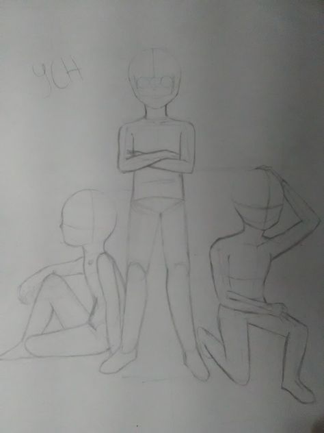 Yw lol Drawing Base Reference, Body Base Drawing Male, Squad Drawing, How To Draw Arms, Arm Drawing, Body Base Drawing, 3 Characters, Straight Forward, Guy Drawing