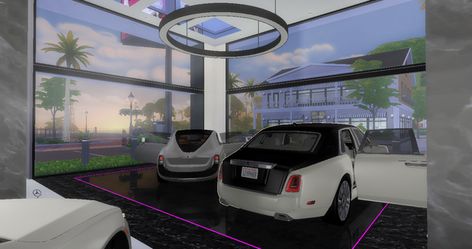 BREEZE MOTORS Car Dealership by Luxssim | Luxssim. Sims 4 Car Dealership, Car Frames, Car Lot, Sims 4 Build, Car Dealership, Car Shop, Sims Cc, New Cars, Sims 4