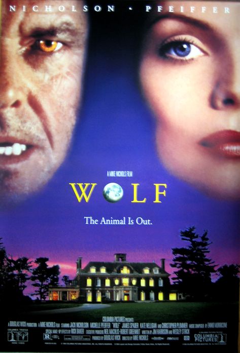 Wolf - 1994 Wolf Movie, Mike Nichols, James Spader, Worst Movies, Suspense Thriller, Michelle Pfeiffer, Horror Movie Posters, Jack Nicholson, Fantasy Movies