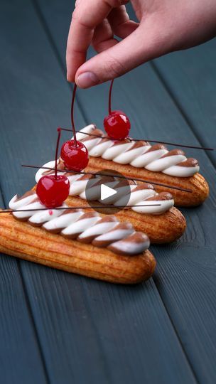 Vanilla Ganache, Eclair Recipe, Bigger Bolder Baking, Chocolate Eclair, Baking Desserts, Black Forest Cake, Honey Cake, Forest Cake, Classic Desserts