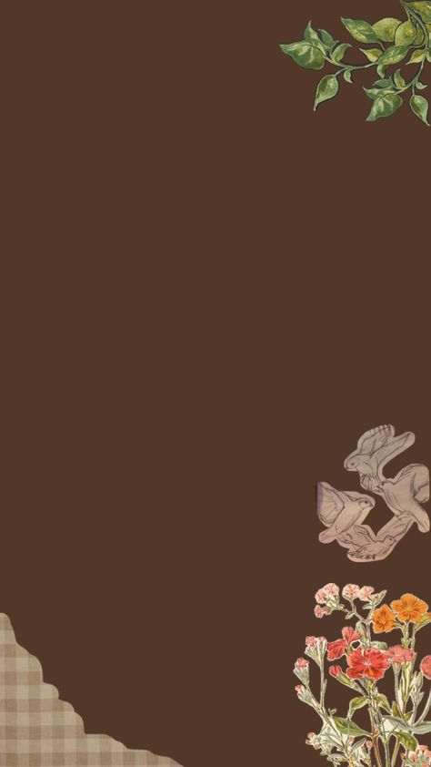 #brownaesthetic #wallpaper #brown #birds #plants Cottage Core Wallpaper, Brown Aesthetic, Cottage Core, Green And Brown, Aesthetic Wallpapers, Birds, Green, Plants