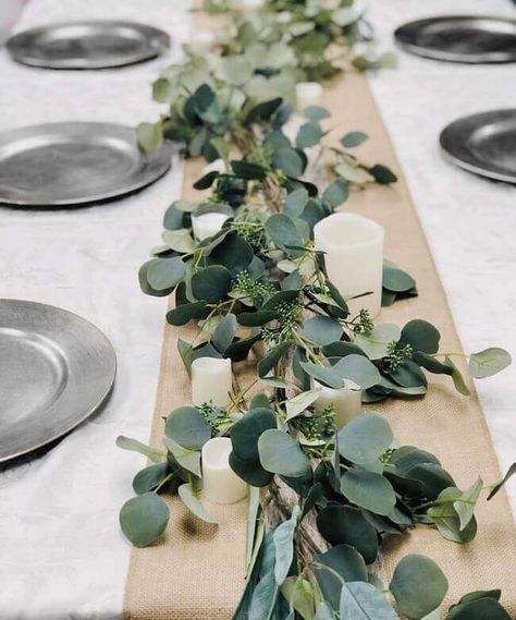 Artificial Eucalyptus Garland, Deco Champetre, Tafel Decor, Arch Decoration, Eucalyptus Garland, Seeded Eucalyptus, Greenery Garland, Eucalyptus Wedding, Deco Table