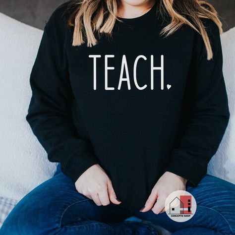 Shirts Diy, Fun Clothing, Teachers Diy, Teaching Outfits, Teaching Shirts, Teacher Team, Teacher Sweatshirt, Rainbow Shirt, Future Career