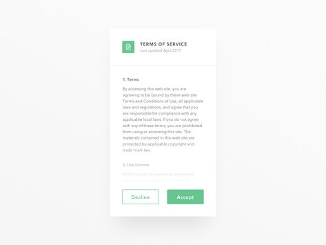 Daily UI #089 Minimalistic mobile screen for a terms of service agreement:) Mobile App Inspiration, Ui Design Mobile, Ui Components, Daily Ui, Mobile Ui Design, Mobile App Ui, App Ui Design, Graphic Elements, User Interface Design