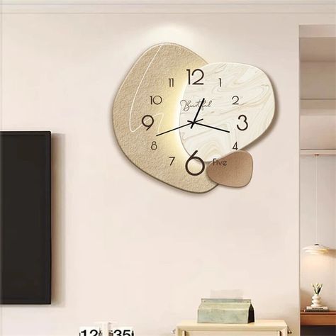 Wall Clock Living Room Decoration High-end Eense Clock Fashionable Modern Minimalist Clock for Wall Decor
 Description:
Great Gift for Family and Friends. Great lock Decoration for Home Bar Wall
Nordic style
Brand new and high quality
Suitable for home, cafe, shop, pub, wall decoration
Color?as picture
Power?1xAA battery(not include)
Material:  wood /metal
Size?29cm*28cm
Note:
Due to the difference between different monitors, the picture may not reflect the actual color of the item. Wall Clock Above Tv, Wall Decor With Clock, Wall Clock Simple, Minimalist Clock, Wall Clock Living Room, Minimalist Clocks, 3d Wall Clock, Living Room Light, Wall Clocks Living Room