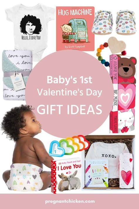 Looking for a baby Valentine gift idea? Here are the best 20 Valentine's gifts to celebrate your baby's first Valentine's Day. Gift ideas for baby boys and baby girls that include baby toys and clothes that will show your love and make his or her first love day a special one to remember. Babies First Valentines Day Gift, Baby Valentines Basket Ideas, Valentine’s Day Gifts For Infants, Baby Girl Valentines Day Basket, Valentines Gift For Husband From Baby, Valentine’s Day Gift For Toddler, Valentines Gifts For Baby, Valentine Gifts For Babies, Valentines Gift For New Dad