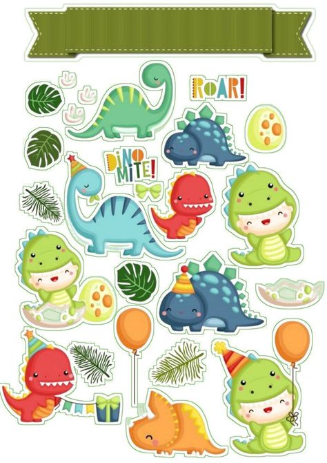 Baby Dinosaur Party, Dinosaur Clip Art, Dinosaur Birthday Theme, Photo Cake Topper, Dinosaur Birthday Party Decorations, Dino Cake, Dinosaur Mug, Dinosaur Cake Toppers, Dinosaur Printables