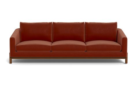 This sheltering lounge sofa puts comfort on its edge. Oslo’s go-anywhere silhouette highlights its clean lines, proving that minimal shapes can often feel the most elegant. With curved back corners and soft, wraparound arms, Oslo’s angles are made to comfortably rest your arm on. Cylindrical rail legs make for a more architectural look, while loose back cushions keep it cozy. Minimal Shapes, Interior Define, Curved Back, Walnut Stain, Lounge Sofa, Room Sofa, Oslo, Custom Color, Living Room Furniture