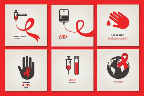 AIDS & HIV posters by jenny lipets on @creativemarket Aids Awareness Poster Art, Aids Logo, Aids Poster, Medical Infographic, Hiv Aids Awareness, Hiv Prevention, Aids Awareness, Medical Posters, Human Icon