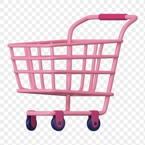 Pink Shopping Cart, Shopping Cart Illustration, Shopping Cart Design, Shoping Cart, Shopping Stickers, Shopping Illustration, Supermarket Trolley, Shop Cart, Pink Shopping