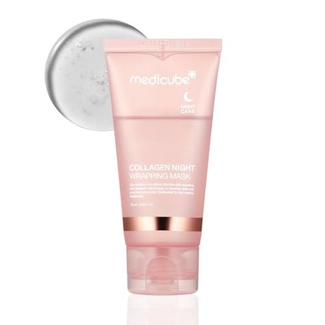 Medicube Collagen Overnight Wrapping Peel Off Facial Mask Pack - Elasticity & Hydration Care, Reduces Sagging & Dullness - Hydrolyzed Collagen For Glowing Skin - Korean Skin Care, 2.53 fl.oz Medicube Collagen, Skincare Wishlist, Skin Korean, Mask Korean, Mask Pack, Korean Skin Care, Korean Skin, For Glowing Skin, Best Face Mask