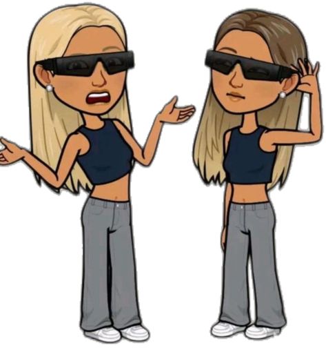 Cute Bitmoji, Cute Snaps Ideas, Bitmoji Snapchat, Bitmoji Outfits Baddie, Snapchat Best Friends, Cute Snapchat Bitmoji Ideas, Blonde Brown Eyes, Snapchat Avatar, Bff Matching Outfits