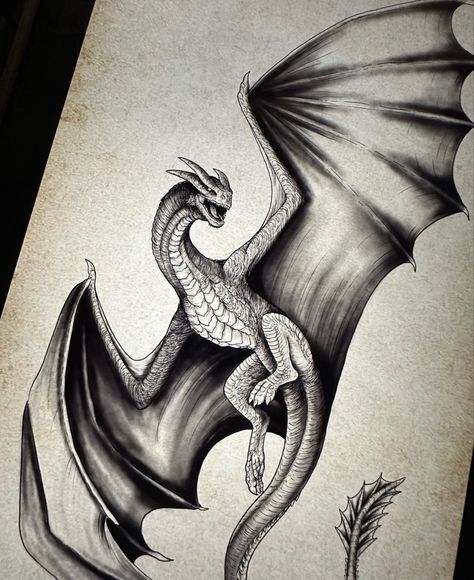 Targaryen Tattoo, Cool Easy Drawings, Small Dragon Tattoos, Dragon Tattoo For Women, Legendary Dragons, Game Of Thrones Dragons, Clever Tattoos, Got Dragons, Dragon Tattoo Designs