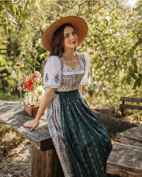 Dirndl: Lena Hoschek Dirndl Sewing Pattern Free, Octoberfest Outfits, Modern Dirndl, German Traditional Dress, Bridal Dirndl, Wedding Dirndl, Idda Van Munster, German Dress Dirndl, Folklore Fashion