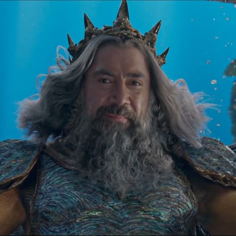 The Little Mermaid Javier Bardem King Triton, King Triton Live Action, King Triton Little Mermaid, Disney Dads, Eric Little Mermaid, Ariel Movie, Ariel Live Action, Ariel 2023, Ariel Halle Bailey