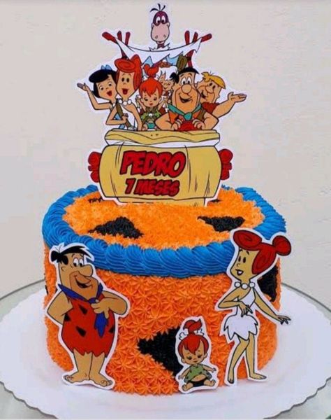 Topo de Bolo Os Flintstones no Elo7 | Jana Bacana Mimos e Personalizados (E6C576) 7 Cake, Fred Flintstone, Birthday Party Theme Decorations, Cake Roll, Bday Party, Amazing Cakes, Birthday Party Themes, Kids Party, Cupcake Cakes