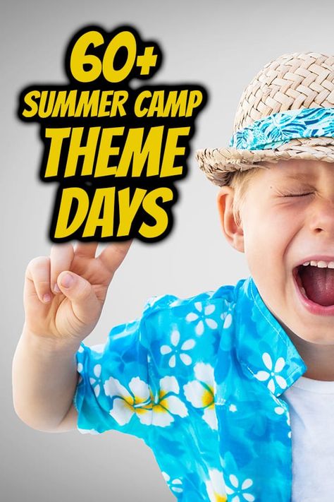 Summer Camp Set Up Ideas, Summer Camps For Kids Themes, Camp Theme Days For Kids, Fun Themes For Summer Camp, Camp Day Activities, Summer Camp Program Ideas, Day Camp Ideas For Kids, Summer Camp Activity Ideas For Preschool, Camp Themes Summer