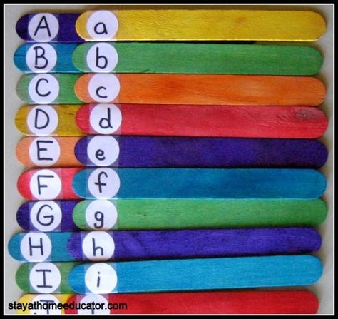 Popsicle Stick Learning Activities, Letter Identification Games, Learning Games For Preschoolers, Fun Learning Games, Letter Names, Kindergarten Letters, Letter Sound, Letter Identification, Abc Activities