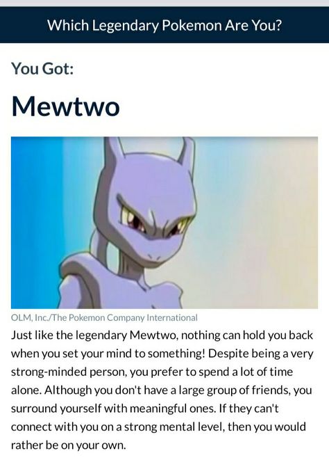 I Got Mewtwo ! Comment 👇 Which One You Got Follow For More Awesome Pins😁 Subjectively Pokemon, Mewtwo Human Form, Pokemon Clemont, Fairy Pokemon, Bug Pokemon, Every Pokemon, Mew Pokemon, Latios And Latias, Fairy Type Pokemon