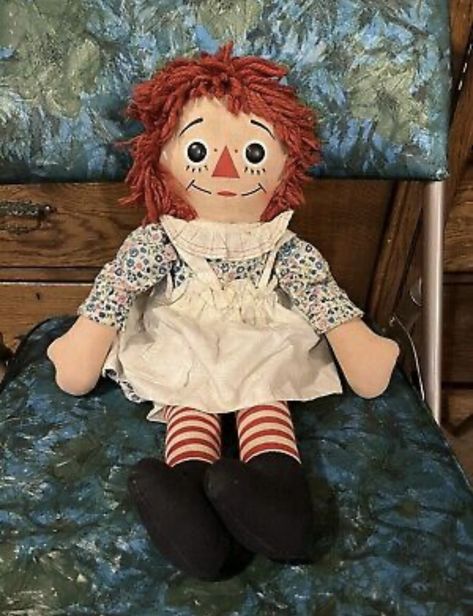 Crochet Raggedy Ann Doll Pattern, Raggedy Ann Doll Tattoo, Vintage Plushies, Vintage Raggedy Ann And Andy Dolls, Raggedy Anne, Primitive Raggedy Ann Dolls, Novi Stars, Raggedy Ann Books, Raggedy Andy