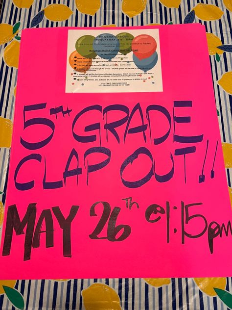 5th Grade Moving Up Ceremony Ideas, Peace Out 5th Grade Party, 5th Grade Celebration Ideas, 5th Grade Promotion Ideas, 5th Grade Graduation Ideas, Promotion Ceremony, Elementary Graduation, 5th Grade Graduation, Pta Ideas