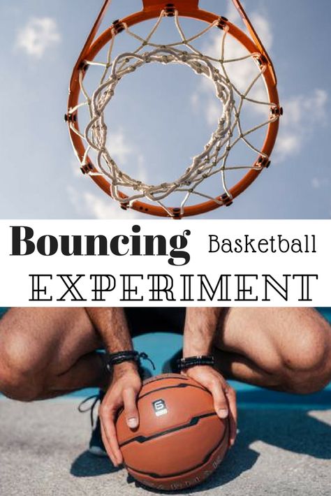 Who will have thought that sport and science be in the same sentence? Try this experiment and find out how kenitc and potential energy is involve in a basketball game. Science Fair Topics, Science Fair Display Board, Basketball Project, Easy Science Fair Projects, Science Fair Experiments, Transfer Of Energy, Science Fair Projects Boards, Science Revision, Basketball Games For Kids