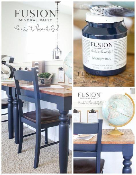 Discover more relevant information on "pub set kitchen dining rooms". Take a look at our website. #pubsetkitchendiningrooms Blue Dining Set, Fusion Midnight Blue, Dining Set Makeover, Painted Kitchen Tables, Painted Dining Table, Dining Table Makeover, Kitchen Table Makeover, Furniture Dolly, Fusion Paint