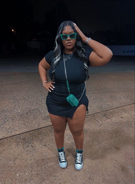 Plus Size Summer Outfits Baddie, Festival Outfits Black Women Plus Size, Going Out Outfits Black Women Plus Size, Outfits For Thick Black Women, Big Girl Outfits Black Women, Birthday Outfit Plus Size Summer, Curvy Girl Outfits Summer Black Women, Black Dress Outfit Plus Size, Plus Size Birthday Outfit Ideas Summer