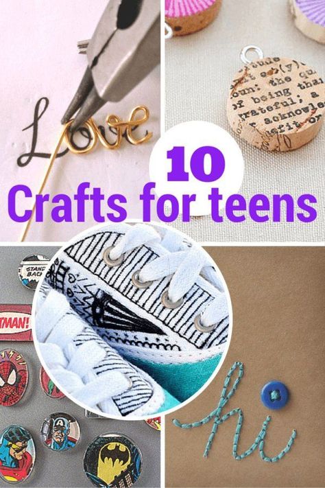 10 terrific crafts that even teens & tweens will enjoy. #artsandcraftsforgirls, Diy Crafts For Teen Girls, Repeat Crafter Me, Baby Shoes Diy, Arts And Crafts For Teens, Diy Crafts For Teens, Crafts For Teens To Make, Christmas Crafts For Adults, Baby Converse