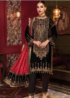 Black Velvet Suit, Pakistani Winter Dresses, Asim Jofa, Zardozi Embroidery, Pakistani Designer Suits, Velvet Suit, Embroidered Velvet, Embroidered Organza, Velvet Shirt