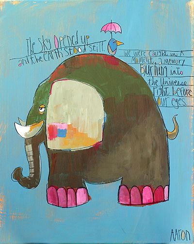 we love this painting...and this painter, a nashville guy who does super cool, quirky stuff. Elephant Print Art, Elephant Illustration, Money Pit, Elephant Love, Elephant Art, An Elephant, Blue Heron, Elephant Print, Preschool Art